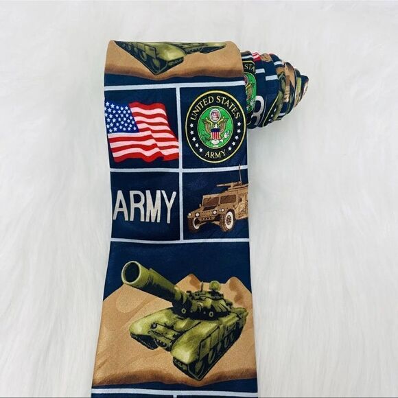 Steven Harris Mens United States Army Military Necktie Patriotic EUC - Picture 7 of 10